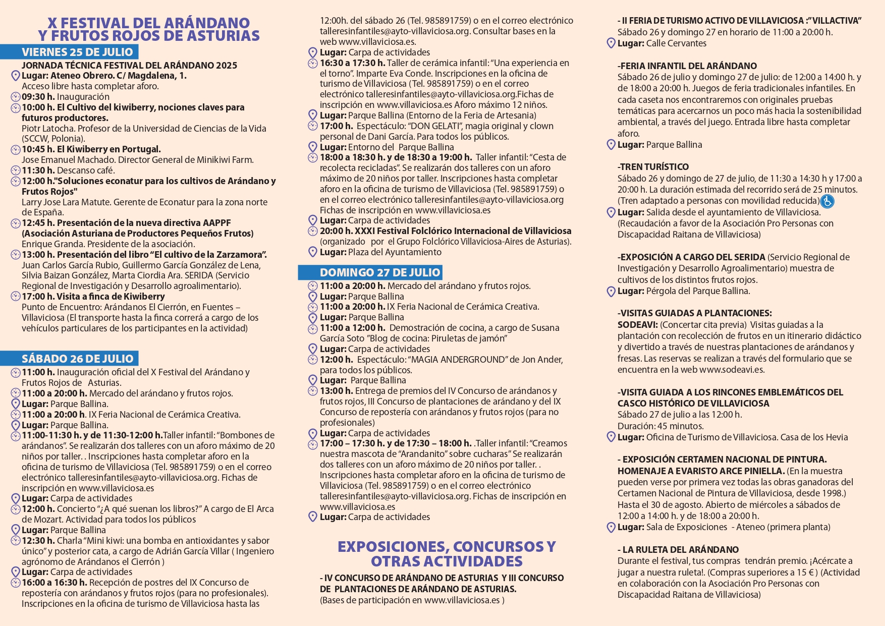Resumen y eventos del Festival del arndano Villaviciosa 2025