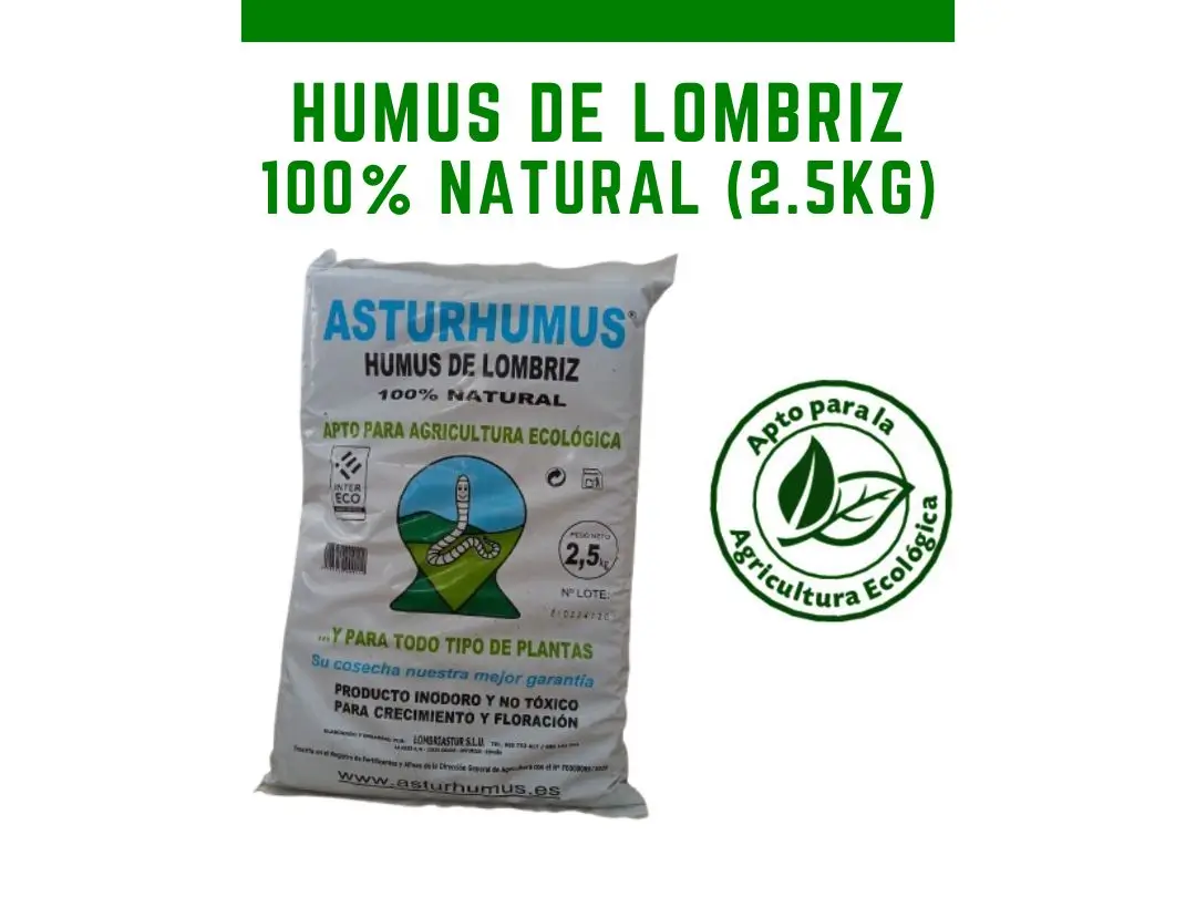 Humus de lombriz natural ecologico 2.5 kg