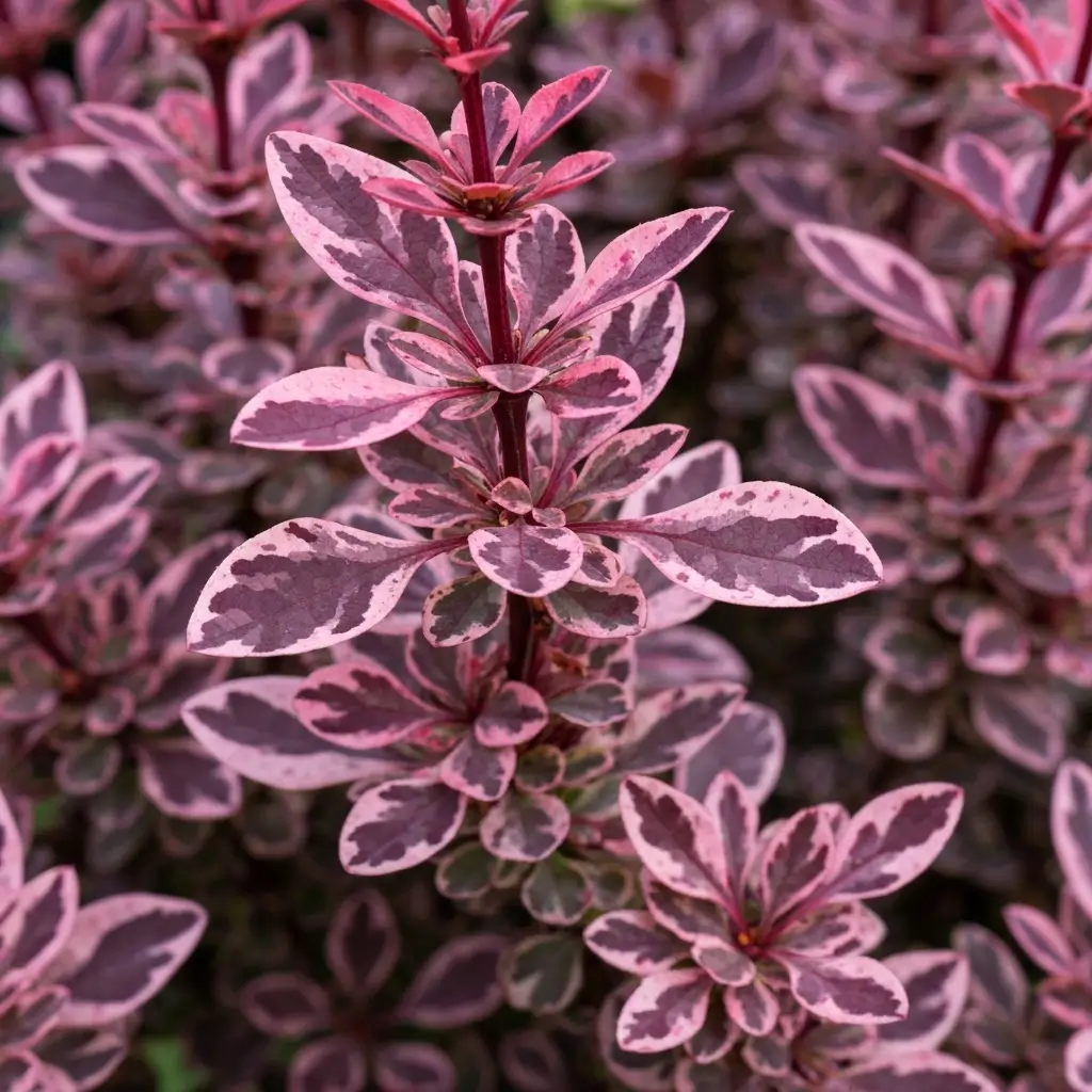 Plantas de agracejo japon�s p�rpura Harlequin maceta 3 L